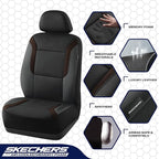 Skechers Memory Foam Car Seat Covers, Air Cool Mesh Thick Seat Covers,Car Seat Covers Front Seats Airbag Compatible, Automoti