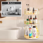 360 Rotating Makeup Organizer - Large Capacity Spinning Perfume & Cosmetic Skincare Holder for Vanity & Countertop (Vibrant O
