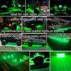 20 Pcs Rock Lights Green Strip Lights Wheel Fender Well Underglow Led Lights for Cars Exterior Side Marker for Truck Golf Cart Wrangler RV RV SUV Offroad