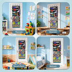 Over The Door Organizer for Toy Guns, Toys Organizer with Pockets, Hook&Loop Straps for Foam Blasters, Darts, Goggles, Hangin