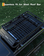 GarveeLife 64 in x 50 in Universal Roof Rack Basket, 200 LBS Capacity Rooftop Cargo Carrier Basket with Extension Luggage Rack Heavy Duty for SUVs, Trucks, Vehicles