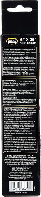 Gila Heat Shield Plus 20% VLT Rear Window Tint, 6in x 26ft