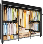 ULIFHOME E14C Pro Heavy Duty Closet Organizer System，Freestanding Clothing Racks for Hanging Clothes，Adjustable Garment Rack 