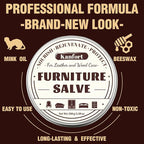 Leather & Furniture Repair Salve 2 Pack, Furniture Salve with Brush for Leather Wood, Leather Conditioner Help Prevent Cracki