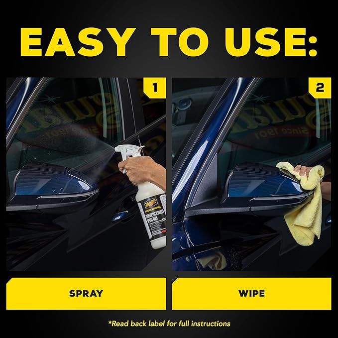 Meguiar's D15601 Synthetic X-Press Spray Wax for Car Detailing, Creates a Deep Shiny Look, Can Be Applied to Wet or Dried Paint and In Direct Sunlight, Moisture Rolls Off Waxed Paint, 1 Gallon