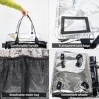 Reusable Grocery Bag On Wheels, Shopping Cart, Rolling Tote with 8 Pockets and Zipper Cover, Foldable, Heavy Duty Handles, Carries Up to 46 LBS (Medium, Silver)