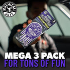 Chemical Guys Galactic Scent Air Freshener and Odor Eliminator, 16 fl oz with 3 Pack of Hanging Air Fresheners (Great for Car