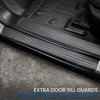 Floor Mats & Cargo Mat with Backrest Mat for 2024-2026 Chevy Equinox EV, Door Sill Guards, Trunk Lower Mat, All Weather TPE Trunk Cargo Liner Car Mat Accessories for Chevrolet Equinox EV