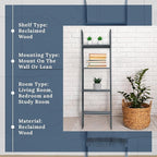 BARNWOODUSA Throw Blanket Ladder – Fully Assembled Reclaimed Wood – Rustic Decorative Ladder for Towels, Quilts, & More – Per