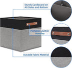 Temary Fabric Cube Storage Bins 12 Inch Decorative Storage Cubes Baskets 4 Pack Foldable Cube Storage Bins for Closet, Shelve