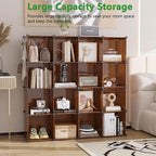 C&AHOME 16-Cube Storage Organizer, Plastic Shelves Units, DIY Closet Organizer, Modular Shelves Ideal for Home, Bedroom, 48.4