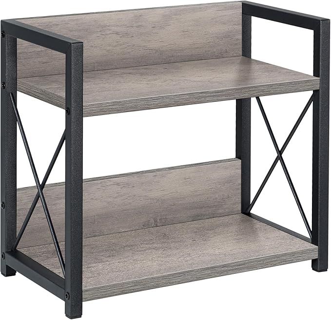 Giikin Countertop Shelf Organizer, 2 Tier Kitchen Spice Rack Organizer for Countertop, Wood Coffee Counter Shelf Organizer fo