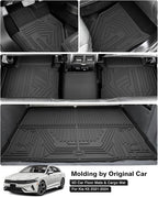 Powerty Floor Mats & Cargo Liner for 2021-2024 2025 2026 Kia K5 (Only Fit FWD Model) Accessories Floor Mats 2 Row Liner Set All Weather TPE 3D Floor Liners&Rear Cargo Mat