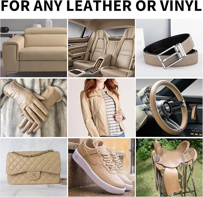 Leather Recoloring Balm, 12oz Large Size Leather Dye, Color Restorer, Scratch Repair, Furniture & Couch Restorer Kit, Repair 