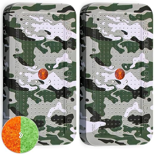 100 Gram Camouflage Gun Safe Dehumidifier Silica Gel Canister Rechargeable Dehumidifier Desiccant Reusable Indicating