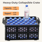 Mymazn Trunk Organizer Plastic for Car, Crate Storage Collapsible Car Organizer for SUV, Groceries, Camping | with Lid,