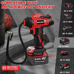 Tire Inflator Cordless for Milwaukee 18V Battery [Tool Only], 160PSI Portable Air Compressor with Pressure Gauge, Auto-Shutoff & Fast Inflation, Portable Air Pump for Car, Motorcycle, Bike, Ball
