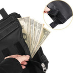 OMU 2 Pack Black Rugged Tactical Multi-Functional Car Sun Visor Organizer With Micro ID Carrier Pocket, MOLLE Visor Organizer Bag, Sunglass Holder