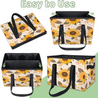 Reusable Grocery Bag, Foldable Large Shopping Tote Bag for Groceries Kitchen Picnic Car Trunk