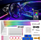 Acrylic Interior Car LED Strip Lights, Colorful 22-in-1 Car Ambient Lighting Kit, with APP Control, 622 LED Fiber Optic Strip Lights for Cars, Supports Neon Sync with Music DIY Mode.
