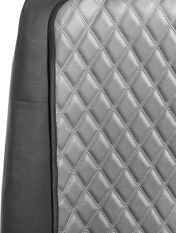 FH Group Car Seat Cushion – Faux Leather Single Front Seat Cover with Front Pockets, Airbag Compatible, Universal Fit Car Sea