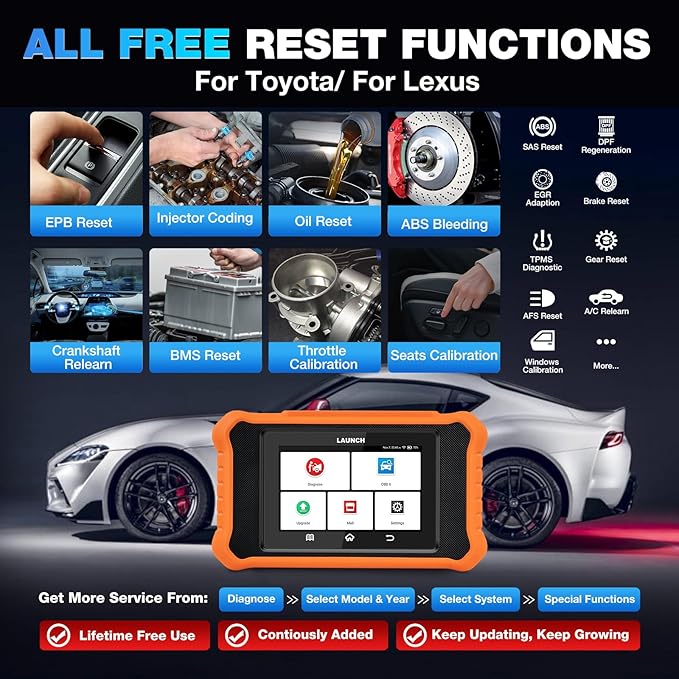 Launch Creader Elite 2.0 Bidirectional Scan Tool fit for Toyota/Lexus, 2026 Full System OBD2 Scanner, All Reset Service Code