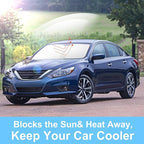 TINGLU Sun Shade for Nissan Altima Sedan 2013-2018 Accessories Windshield Sun Shade Window Shade UV Rays Protection Sun Visor Cover with Steering Wheel Sunshade Storage Bag