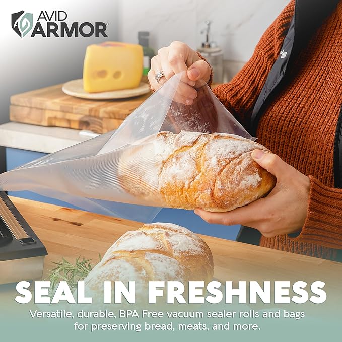 Avid Armor Vacuum Sealer Bags & Rolls – Heavy Duty, BPA-Free, Pre-Cut & Custom-Sized for Food Storage, Meal Prep & Sous Vide 