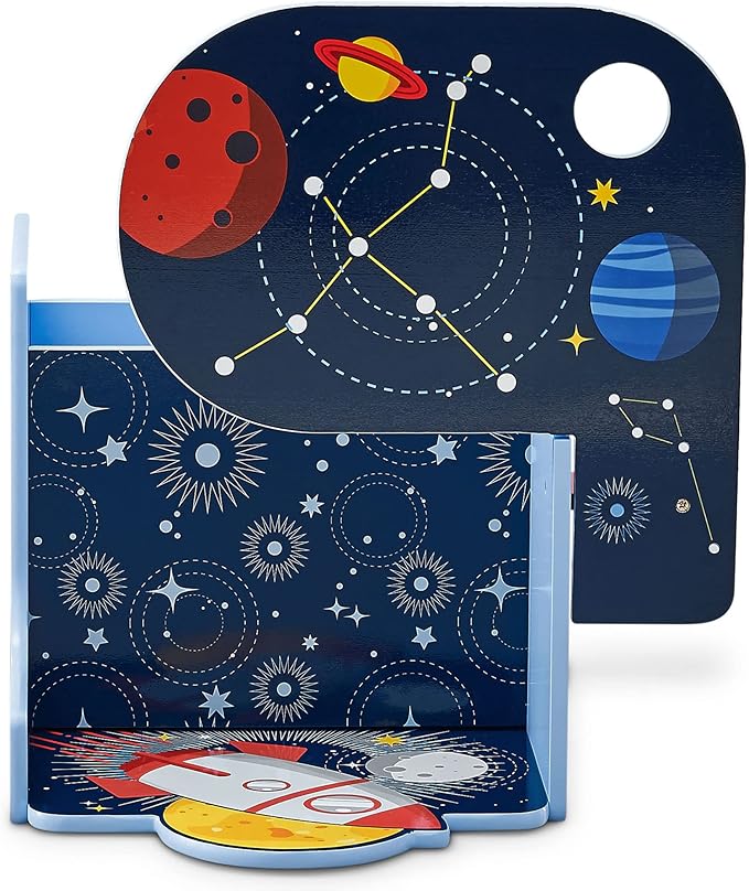 Delta Children Space Adventures Chair Desk with Storage Bin - Ideal for Arts & Crafts, Snack Time, Homeschooling, Homework & 