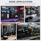 INCLY 70PCS Pegboard Wall Organizer, 4PCS Metal Peg Board Panels with 66PCS 1/4" Pegboard Hooks Accessories Kit, Black Peg Bo