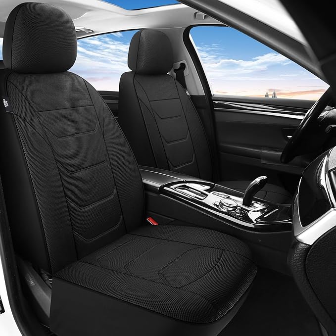 3D Air Mesh Car Seat Covers Front Sets Washable and Breathable Premium Cloth Automotive Vehicle Seat Covers for Cars Interior