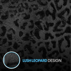 BDK Black Leopard Car Seat Covers for Front Seats, Animal Print Front Seat Cover Set with Matching Headrest, Sideless Design 