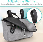 Vive Wheelchair Carry Bag - Arm Rest Pouch for Rollator, Walkers, Power Wheel Chairs and Knee Scooters - Side Storage Organiz