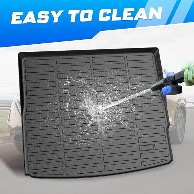 Sunsdrew Trunk Cargo Liner for 2023-2026 Nissan Ariya Accessoreis, Rear Trunk Mat Cargo Mat All Weather Protection TPE Rubber Raised Edge