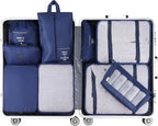 Mossio 9 Set Packing Cubes with Shoe Bag & Electronics Bag - Luggage Organizers Suitcase Travel Accessories