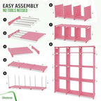 Cube Storage Organizer with Storage Bins Included - The Perfect Closet Organizers and Storage Solution. Includes 12 Storage C