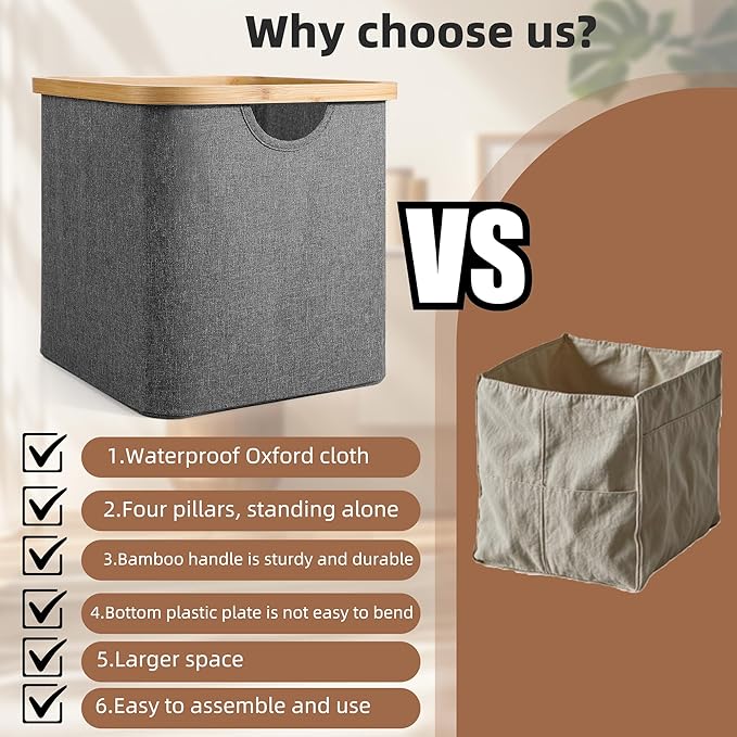 Cube Storage Bin 12 Inch -2 Pack,Collapsible Cube Storage Organizer with Handles,Fabric Storage Bins for Cubes Storages,Squar
