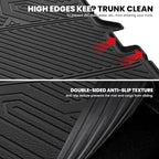 LASFIT Trunk & Backrest Mat for Ford Explorer 2011-2019, Custom Fit All Weather Protector TPE One-Piece Design Easy Installation Trunk with Seatback Mat, 1pc Black