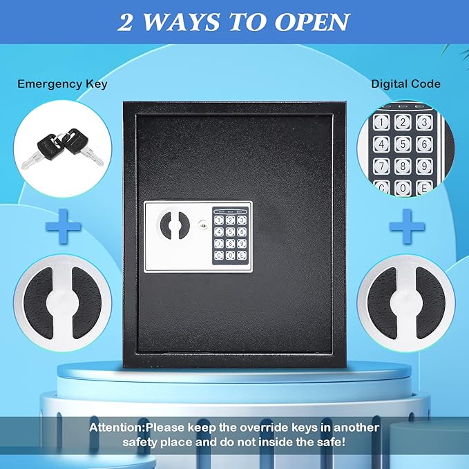 KYODOLED Electronic 60-Key Cabinet Wall-Mounted Digital Key Safe, Key Lock Box, Large Security Key Box for Keys Holder, Heavy