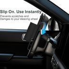 GMQ Backseat Car Organizer with Detachable Steering Wheel Tray 1 Pack,Car Back Seat Laptop Desk, Multifunctional Food Tray,Back Seat Car Storage & Tablet Holder for Kids (Black, 1PC)