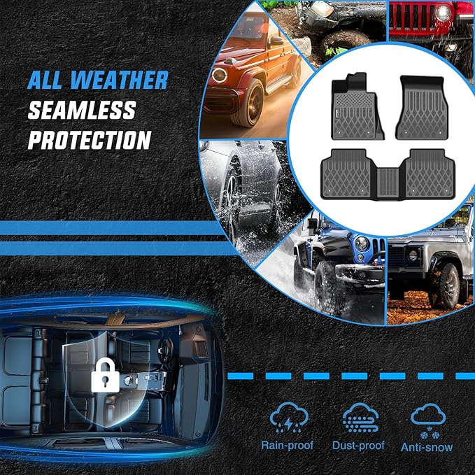 Nilight TPE Floor Mats for BMW 740i 750i M 760i xDrive (G12) 2016 2017 2018 2019 2020 2021 2022 2023 All Weather Custom Fit Heavy Duty Floor Liners