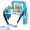 MENZOKE Kids Travel Tray, Car Seat Tray for Kids Travel, Toddler Essentials Girls with Tablet Holder, Road Trip Essentials wi