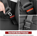 5pcs Car Seat Belt Buckler Cover, Silicon Anti-Scratch Seatbelt Buckler Protector Silencer Clip Holster for BMW Accessories, Car Interior Accessories for Men and Women (5pcs Light Brown)
