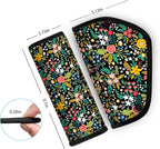 Kids Seat Belt Cover & Neck Protector - Soft Breathable Car Seat Belt Cushion for Children, Universal Fit, Hypoallergenic Travel Accessory, Wild Flower