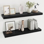 Dreamland 36 Inch Long Floating Shelves in Black,8 Inch Deep Floating Shelf for Wall,Large Display & Storage Shelf, Wall Shel