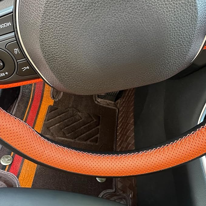 MEWANT Hand Sewn Steering Wheel Cover for Toyota Camry 2018-2019/Toyota Avalon 2019/Toyota Corolla 2019-2020/Toyota RAV4 2019 Steering Wheel Accessories