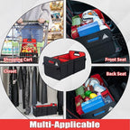 JOJOY LUX Car Trunk Organizer with Multi Compartments - Automotive Collapsible Cargo Containers with 11 Pockets Reinforced