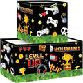Clastyle Video Game Kid Storage Cube Organizer Set Black Gamepad Closet Clothes Cube Storage Bin Nursery Toddler Toy Box Ches