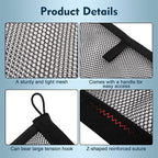 2 Pack Small Cargo Net Pocket Storage Mesh Netting Organizer with 8 PCS Mounting Screws for Car RV SUV Camper Boat 15.7 x