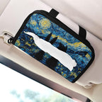 Car Tissue Holder Car Visor Organizer Tissue Box Holder for Car Sun Visor Organizer with Car Vehicle Accessories Essentials Interior for Women Men Blue Starry Night Fox Bunny